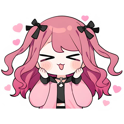 Стикер Пинк-чан @nyasticks - 4