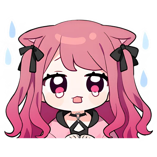 Стикер Пинк-чан @nyasticks - 3