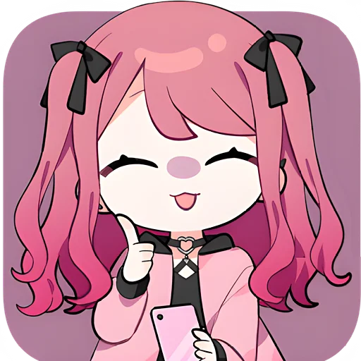 Стикер Пинк-чан @nyasticks - 1