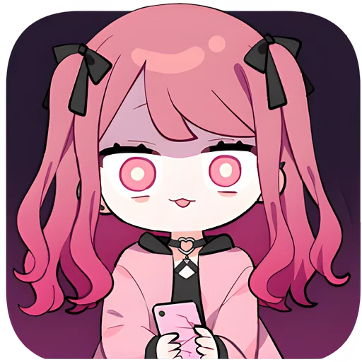 Стикер Пинк-чан @nyasticks - 0