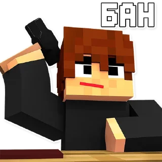 Sticker Пиксель Майнкрафт - 1