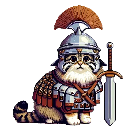 Стикер Pixel_Manul_Emodji_All_by_e4zybot - 1