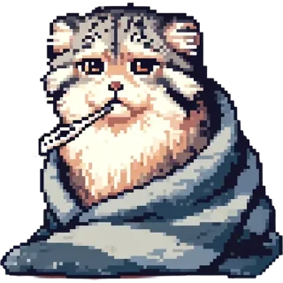 Sticker @emodji_all 👈 Пиксельный Манул 👉 @emodji_all - 8