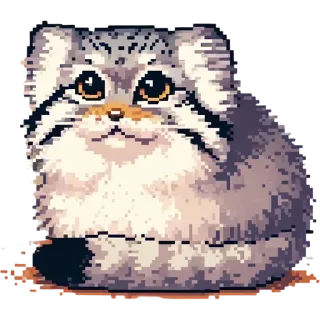 Sticker @emodji_all 👈 Пиксельный Манул 👉 @emodji_all - 4