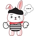 Sticker cute plush bunny - 10