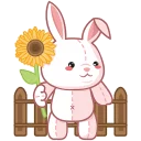 Sticker cute plush bunny - 6