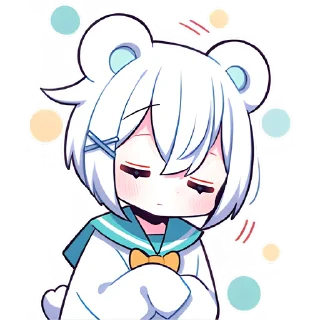 Стикер Полярная мишка-тян @nyasticks - 8