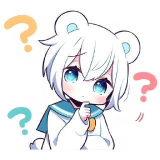 Стикер Полярная мишка-тян @nyasticks - 0