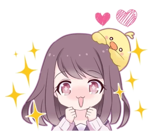 Стикер Позитивная-тян - @tg_sticks - 8