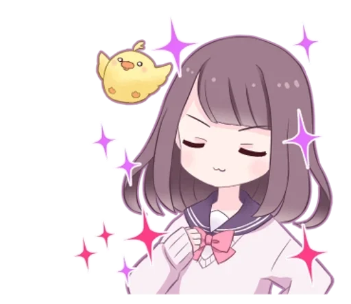 Стикер Позитивная-тян - @tg_sticks - 4