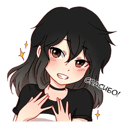 Sticker Послушная девочка @nyasticks - 8