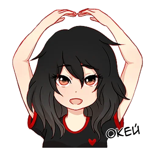 Sticker Послушная девочка @nyasticks - 2