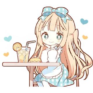 Sticker Повседневная Алиса @nyasticks - 3