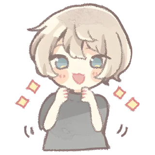 Sticker Повседневный кун @nyasticks - 2