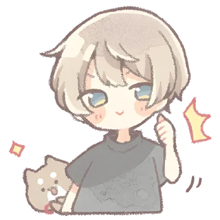 Sticker Повседневный кун @nyasticks - 5