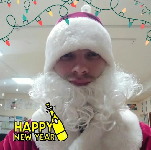 human face christmas santa claus