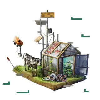 Стикер В стиле «Кибердеревни» - 7