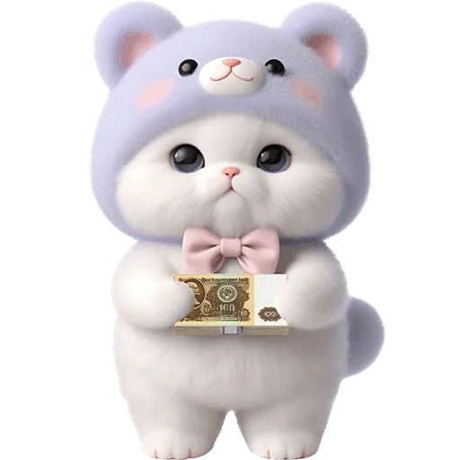 Sticker Purple_bear_cat_Nyasticks - 1