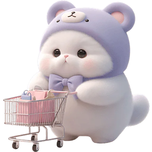 Sticker Purple_bear_cat_Nyasticks - 1