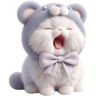 Sticker Фиолетовый мишка @Nyasticks - 1