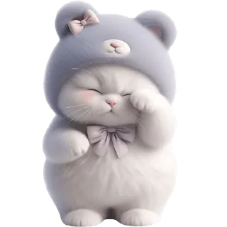 Sticker Фиолетовый мишка @Nyasticks - 3