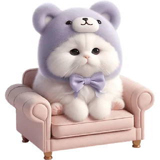 Sticker Фиолетовый мишка @Nyasticks - 9