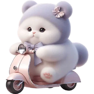 Sticker Фиолетовый мишка @Nyasticks - 8