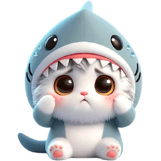 Стикер Пушистые акулы 2 @Nyasticks - 2