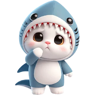 Стикер Пушистые акулы 2 @Nyasticks - 10