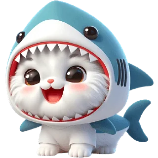 Стикер Пушистые акулы 2 @Nyasticks - 0