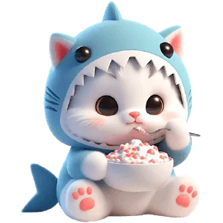 Стикер Пушистые акулы 2 @Nyasticks - 5