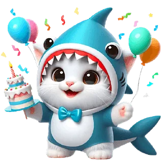 Стикер Пушистые акулы 2 @Nyasticks - 11