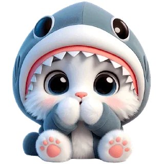 Стикер Пушистые акулы 2 @Nyasticks - 1