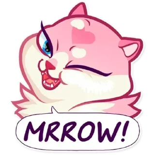 Стикер Pussy Cat @SbornikStickers - 10