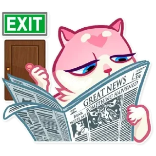 Стикер Pussy Cat @SbornikStickers - 1