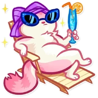 Стикер Pussy Cat @SbornikStickers - 11