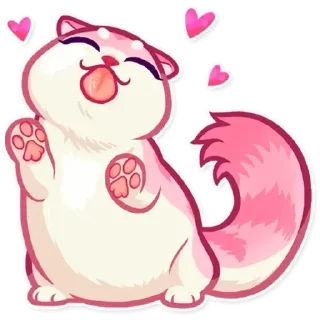 Стикер Pussy Cat @SbornikStickers - 9