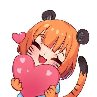 Sticker Тигрица Пуся - I love you! - 5