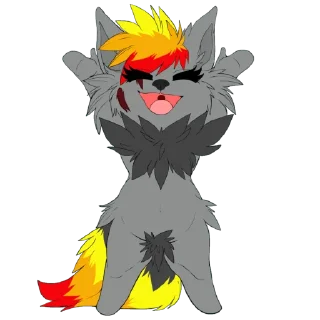 Стикер Jay/Pyro (@JayTheFurrySnowpup) - 7