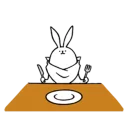 Sticker rabbit with beautiful legs - 2