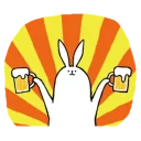 Sticker rabbit with beautiful legs - 1