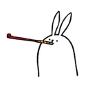 Sticker rabbit with beautiful legs - 10