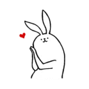 Sticker rabbit with beautiful legs - 0