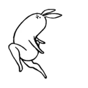 Sticker rabbit with beautiful legs - 11