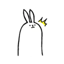 Sticker rabbit with beautiful legs - 7
