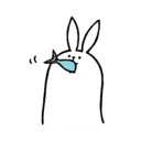 Sticker rabbit with beautiful legs - 9