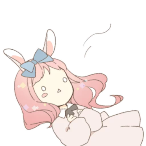 Sticker RabbitEarGirlRosy - 1