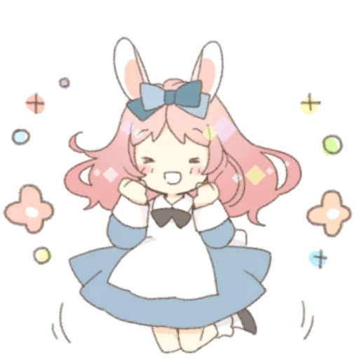 Sticker RabbitEarGirlRosy - 1