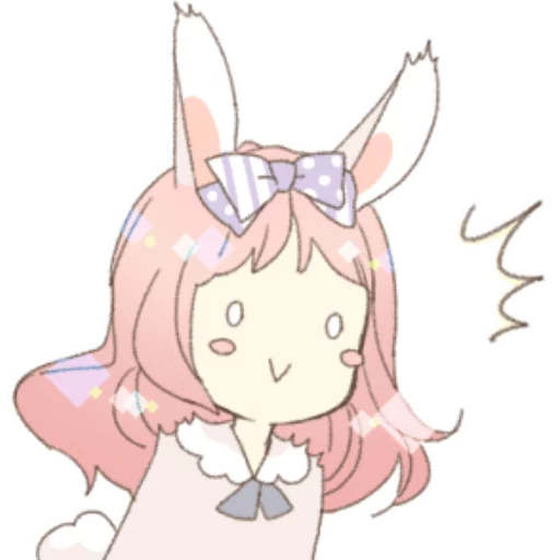 Sticker RabbitEarGirlRosy - 1