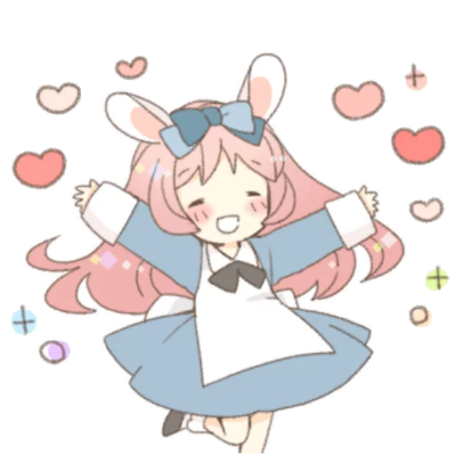 Sticker RabbitEarGirlRosy - 1